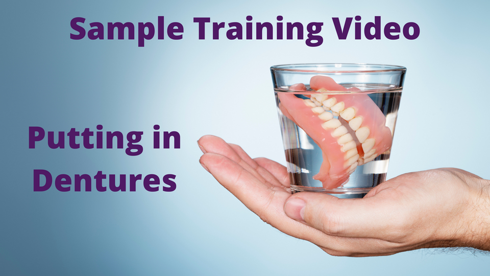 Nurse Training - Putting in Dentures